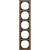 Busch-Jaeger afdekraam 5v hout walnoot (1725-4086) Busch-Jaeger afdekraam 5v hout walnoot (1725-4086)
