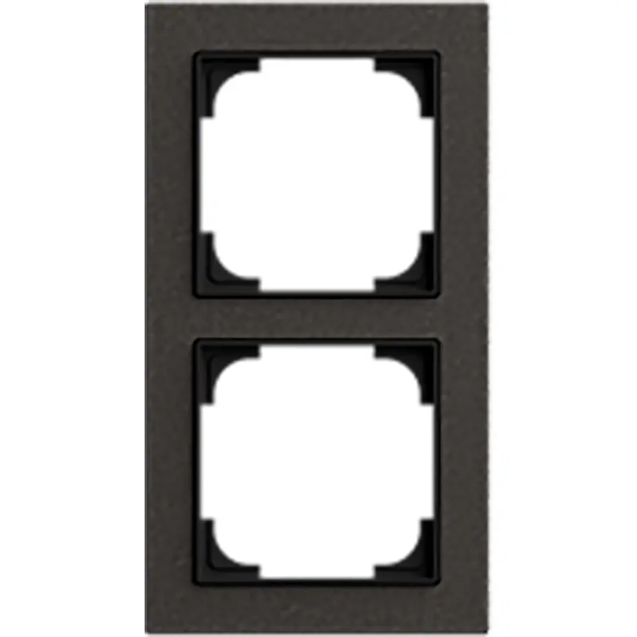 Busch-Jaeger afdekraam 2-voudig Art Linear papier zwart (1722-4045)