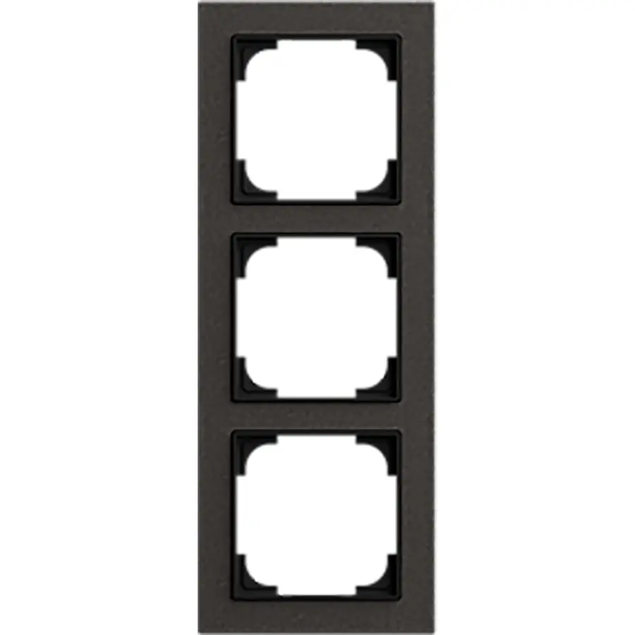 Busch-Jaeger afdekraam 3-voudig Art Linear papier zwart (1723-4045)