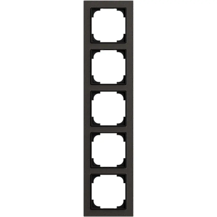 Busch-Jaeger afdekraam 5-voudig Art Linear papier zwart (1725-4045)