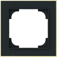 Busch-Jaeger afdekraam 1v mzw/goud (1721-453M)