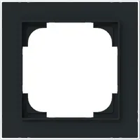 Busch-Jaeger afdekraam 1-voudig Art Linear zwart mat sierring chroom (1721-456M)