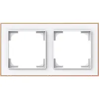 Busch-Jaeger afdekraam 2v mwt/ros goud (1722-441M)