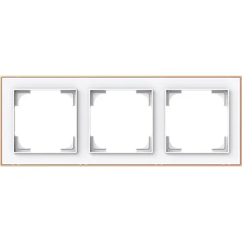 Busch-Jaeger afdekraam 3-voudig Art Linear studiowit mat sierring roségoud (1723-441M) Busch-Jaeger afdekraam 3-voudig Art Linear studiowit mat sierring roségoud (1723-441M)
