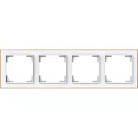 Busch-Jaeger afdekraam 4-voudig Art Linear studiowit mat sierring roségoud (1724-441M)