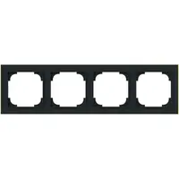 Busch-Jaeger afdekraam 4-voudig Art Linear zwart mat sierring goudkleurig (1724-453M)