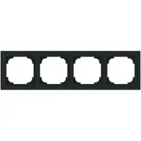 Busch-Jaeger afdekraam 4v mzw/chroom (1724-456M)