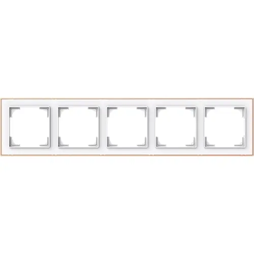 Busch-Jaeger afdekraam 5-voudig Art Linear studiowit mat sierring roségoud (1725-441M) Busch-Jaeger afdekraam 5-voudig Art Linear studiowit mat sierring roségoud (1725-441M)