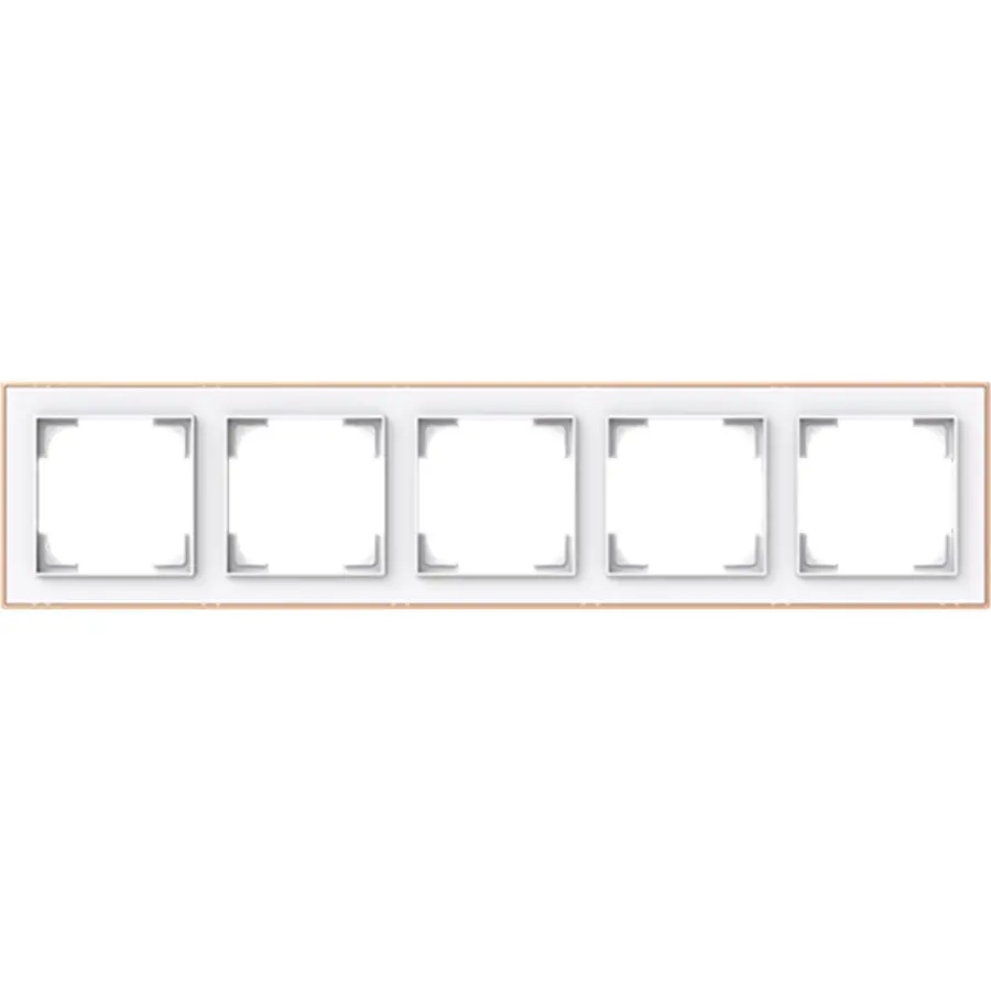 Busch-Jaeger afdekraam 5-voudig Art Linear studiowit mat sierring roségoud (1725-441M)