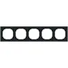 Busch-Jaeger afdekraam 5-voudig Art Linear zwart mat sierring chroom (1725-456M) Busch-Jaeger afdekraam 5-voudig Art Linear zwart mat sierring chroom (1725-456M)