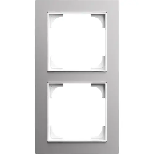 Busch-Jaeger afdekraam 2-voudig Art Linear aluzilver (1722-4073) Busch-Jaeger afdekraam 2-voudig Art Linear aluzilver (1722-4073)