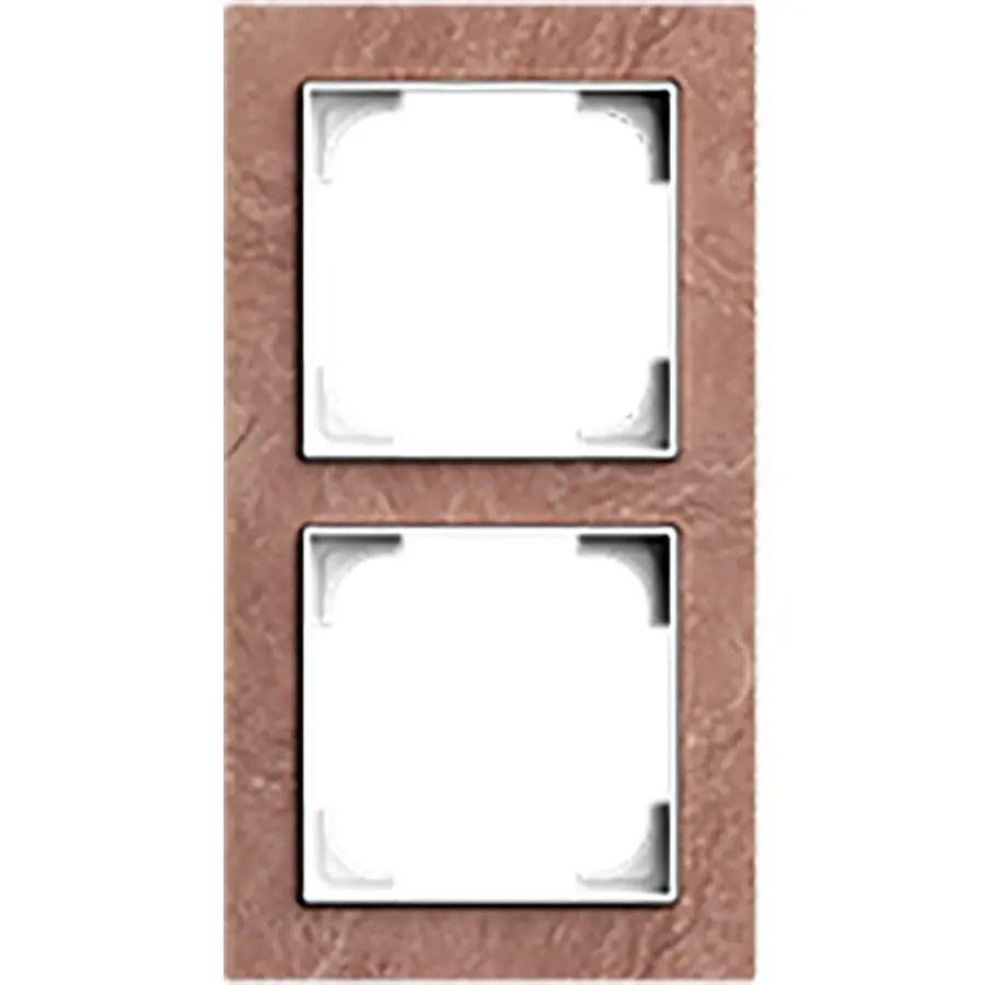 Busch-Jaeger afdekraam 2-voudig Art Linear leisteen Terra Rosso (1722-4097)