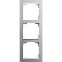 Busch-Jaeger afdekraam 3v aluminium zilv (1723-4073)