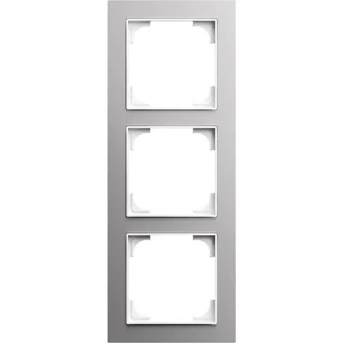 Busch-Jaeger afdekraam 3-voudig Art Linear aluzilver (1723-4073) Busch-Jaeger afdekraam 3-voudig Art Linear aluzilver (1723-4073)