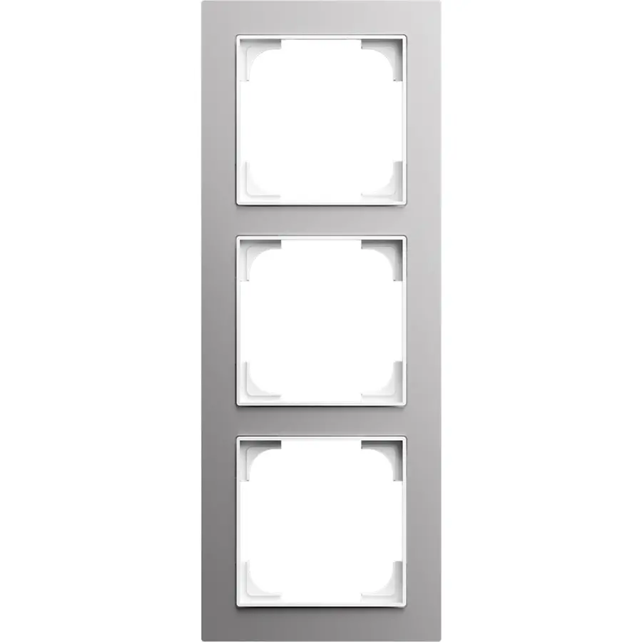 Busch-Jaeger afdekraam 3-voudig Art Linear aluzilver (1723-4073)