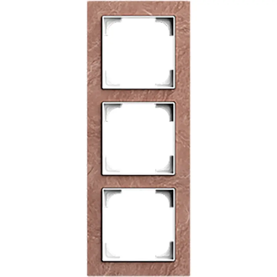 Busch-Jaeger afdekraam 3-voudig Art Linear leisteen Terra Rosso (1723-4097)