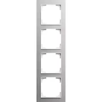 Busch-Jaeger afdekraam 4v aluminium zilv (1724-4073)