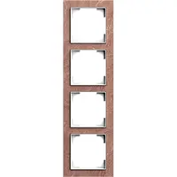 Busch-Jaeger afdekraam 4-voudig Art Linear leisteen Terra Rosso (1724-4097)