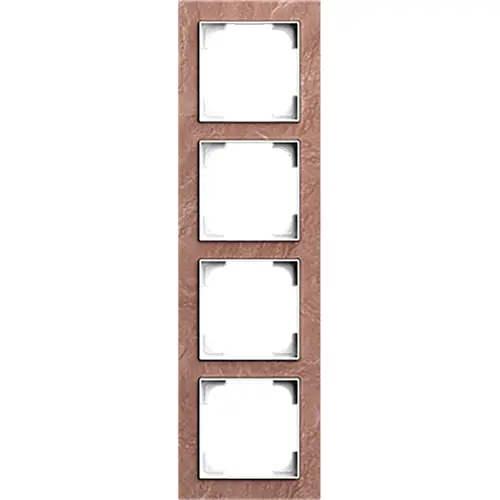 Busch-Jaeger afdekraam 4-voudig Art Linear leisteen Terra Rosso (1724-4097) Busch-Jaeger afdekraam 4-voudig Art Linear leisteen Terra Rosso (1724-4097)