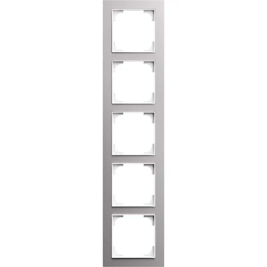 Busch-Jaeger afdekraam 4v aluminium zilv (1725-4073)
