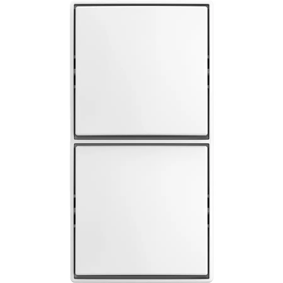Busch-Jaeger dubbele wisselschakelaar opbouw Balance AP wit (2601/6/2601/6 APJ-524)