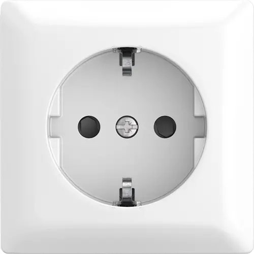 Busch-Jaeger wandcontactdoos randaarde Safety+ opbouw Balance AP wit (20 EAPBJ-524)