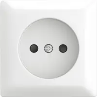 Busch-Jaeger wandcontactdoos zonder randaarde Safety+ opbouw Balance AP wit (20 APBJ-524)