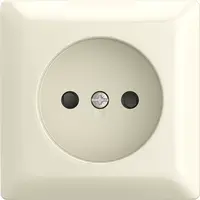 Busch-Jaeger wandcontactdoos zonder randaarde Safety+ opbouw Balance AP creme (20 APBJ-522)