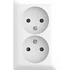 Busch-Jaeger wandcontactdoos zonder randaarde Safety+ 2-voudig opbouw Balance AP wit (202 APBJ-524) Busch-Jaeger wandcontactdoos zonder randaarde Safety+ 2-voudig opbouw Balance AP wit (202 APBJ-524)