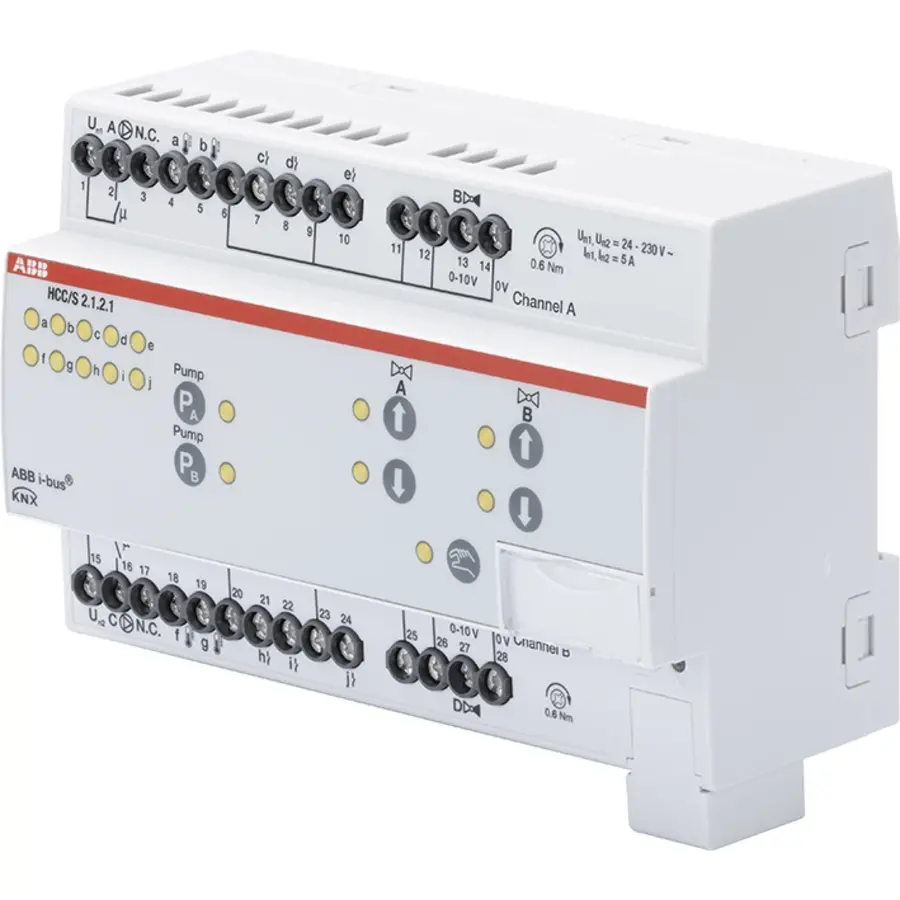 Busch-Jaeger Heating/Cooling Circuit Controller ClimaEco KNX 0-10V 2-voudig handb (HCC/S2.1.2.1)