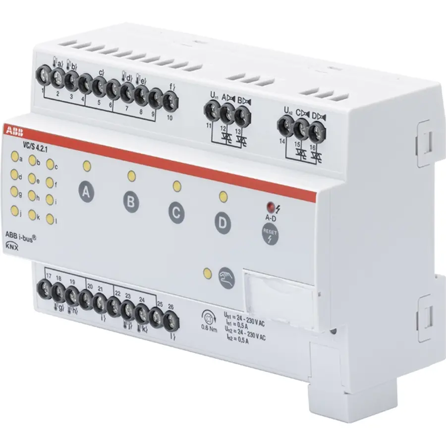 Busch-Jaeger Valve Drive Controller ClimaEco KNX 4-voudig handbediening MDRC (VC/S4.2.1)
