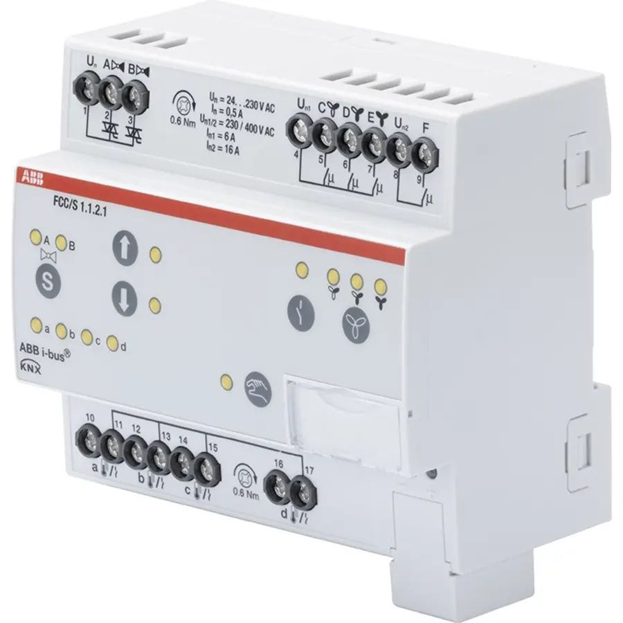 Busch-Jaeger Fan Coil Controller ClimaEco KNX PWM 3-stage handbediening MDRC (FCC/S1.1.2.1)