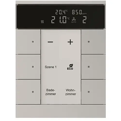 Busch-Jaeger HVAC-CO2 sensor KNX - ClimaEco Alu zilver 6f CE (SBC/U6.0.11-83)