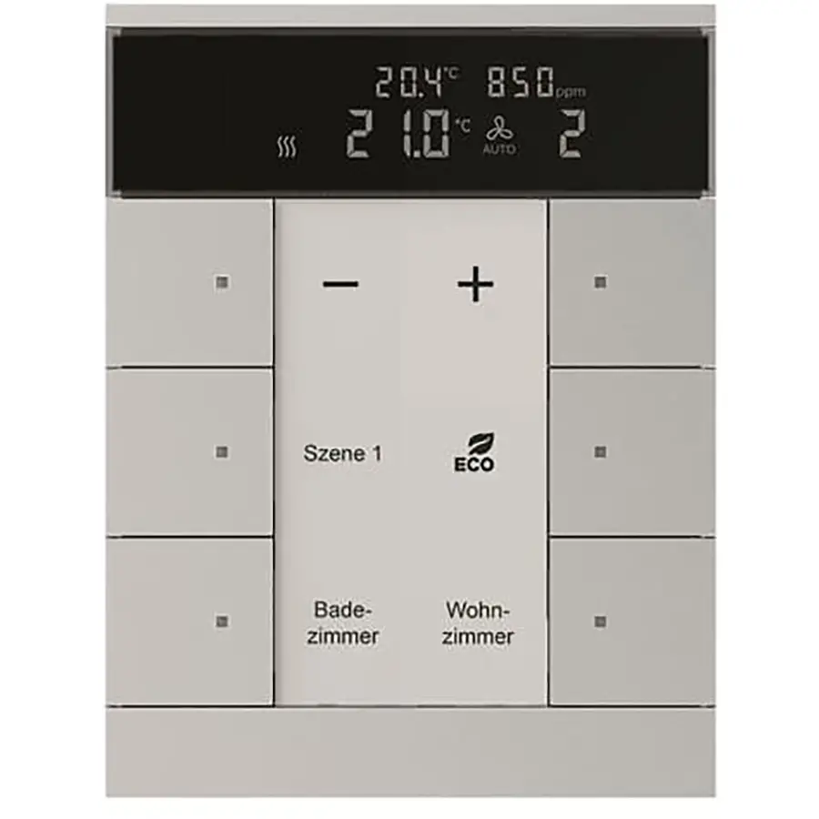 Busch-Jaeger HVAC-CO2 sensor KNX - ClimaEco Alu zilver 6f CE (SBC/U6.0.11-83)