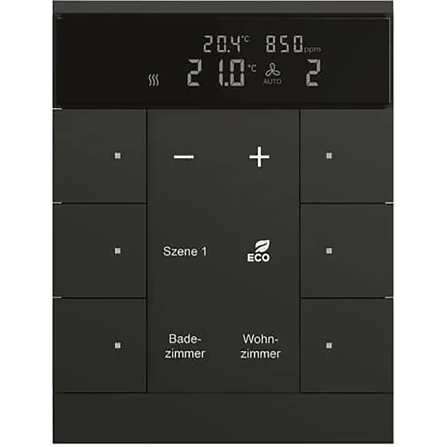 Busch-Jaeger HVAC-CO2 sensor KNX - ClimaEco Mat zwart 6f CE (SBC/U6.0.11-885)