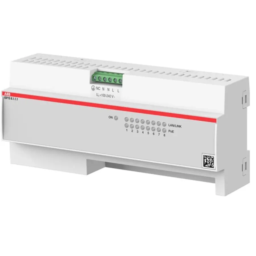 Busch-Jaeger ISP/S8.1.1.1 IP Switch PoE 8 Poorten (ISP/S8.1.1.1)