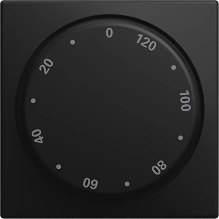 Busch-Jaeger cpl met knop v 1071U 120min Balance SI zwart mat (1771-915-102)