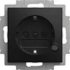 Busch-Jaeger wandcontactdoos randaarde Safety+ met LED-controleverlichting Balance SI zwart mat (20 EUCBL-915)
