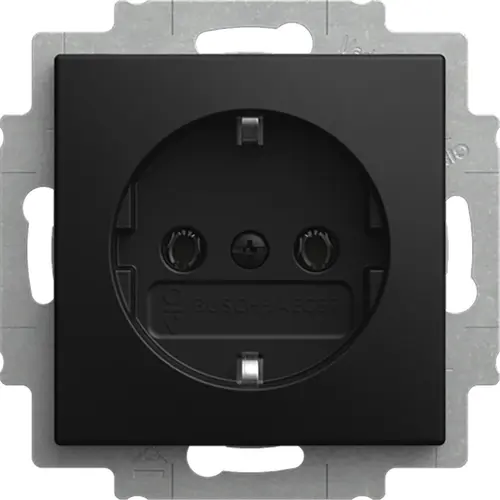 Busch-Jaeger wandcontactdoos randaarde cpl inbouw Balance SI zwart mat (20 EUCR-915)