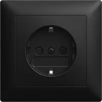 Busch-Jaeger wandcontactdoos randaarde kindveilig vpl inbouw Balance SI zwart mat (20 EUJB-915)