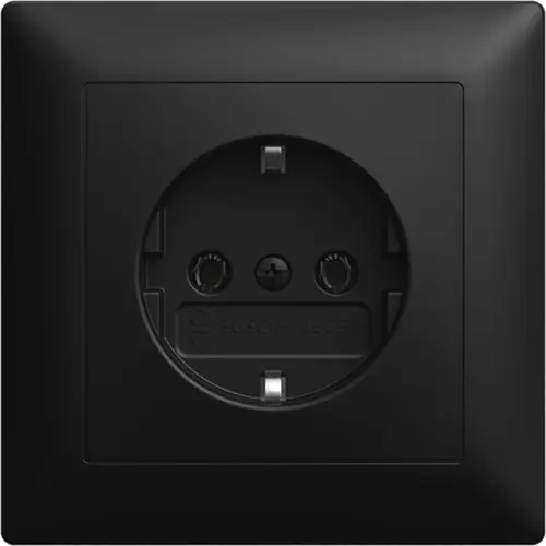 Busch-Jaeger wandcontactdoos randaarde vpl inbouw Balance SI zwart mat (20 EUJR-915)
