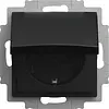 Busch-Jaeger wandcontactdoos randaarde kindveilig kd cpl inbouw Balance SI zwart mat (20 EUKB-915)