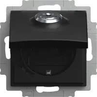 Busch-Jaeger wandcontactdoos randaarde cpl kd+eenheidsslot inb Balance SI zwart mat (20 EUKBSL-915-101)