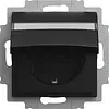 Busch-Jaeger tekstwandcontactdoos randaarde kindveilig kd cpl inbouw Balance SI zwart mat (20 EUKNB-915)