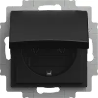 Busch-Jaeger wandcontactdoos randaarde cpl kd inbouw Balance SI zwart mat (20 EUKR-915)