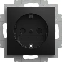 Busch-Jaeger wandcontactdoos randaarde kindveilig cpl inbouw Balance SI zwart mat (20 EURB-915)
