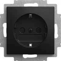 Busch-Jaeger wandcontactdoos randaarde kindveilig cpl schroef inbouw Balance SI zwart mat (23 EUCB-915)