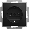Busch-Jaeger wandcontactdoos randaarde cpl schroef inbouw Balance SI zwart mat (2300 EUC-915)