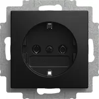Busch-Jaeger wandcontactdoos randaarde cpl schroef inbouw Balance SI zwart mat (2300 EUC-915)