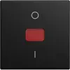 Busch-Jaeger schakelwip met rood controlevenster en opdruk 0–1 Balance SI zwart mat (2508-915)